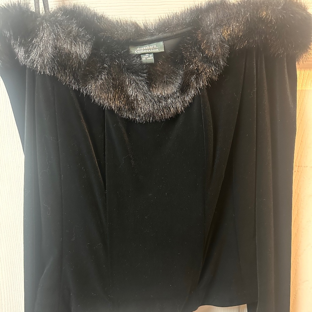 Black velvet off the shoulders top